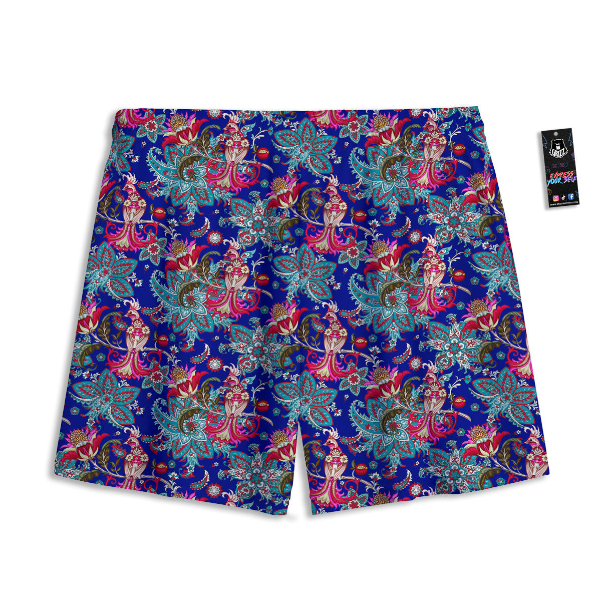 Bird Of Paradise Ethnic Print Pattern Mesh Shorts
