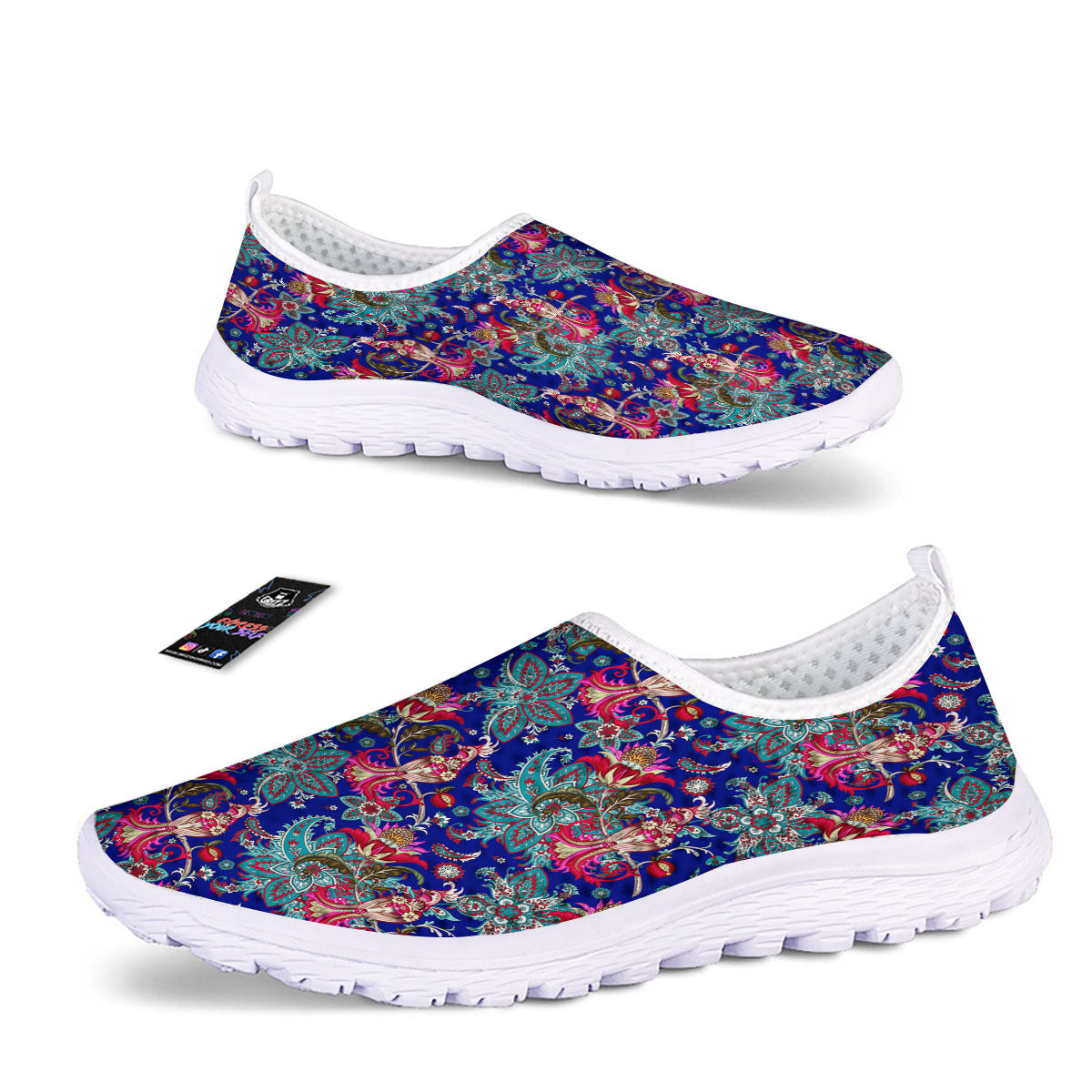 Bird Of Paradise Ethnic Print Pattern Nurse Shoes-grizzshop