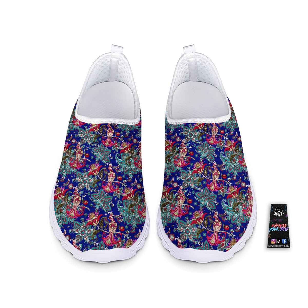 Bird Of Paradise Ethnic Print Pattern Nurse Shoes-grizzshop