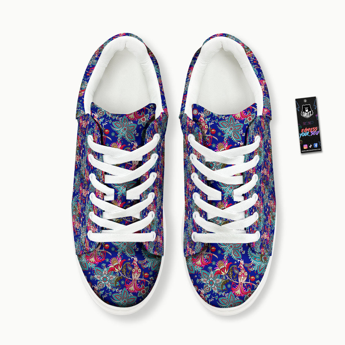 Bird Of Paradise Ethnic Print Pattern Platform Shoes-grizzshop