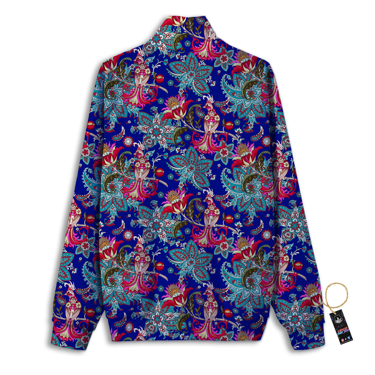 Bird Of Paradise Ethnic Print Pattern Track Jacket-grizzshop