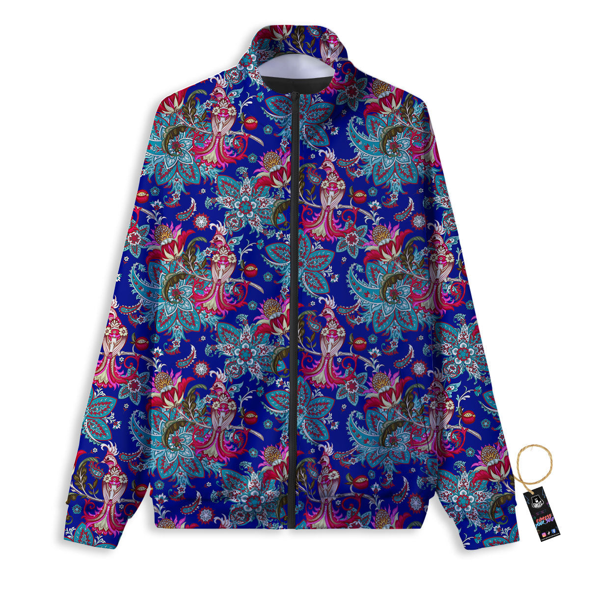 Bird Of Paradise Ethnic Print Pattern Track Jacket-grizzshop