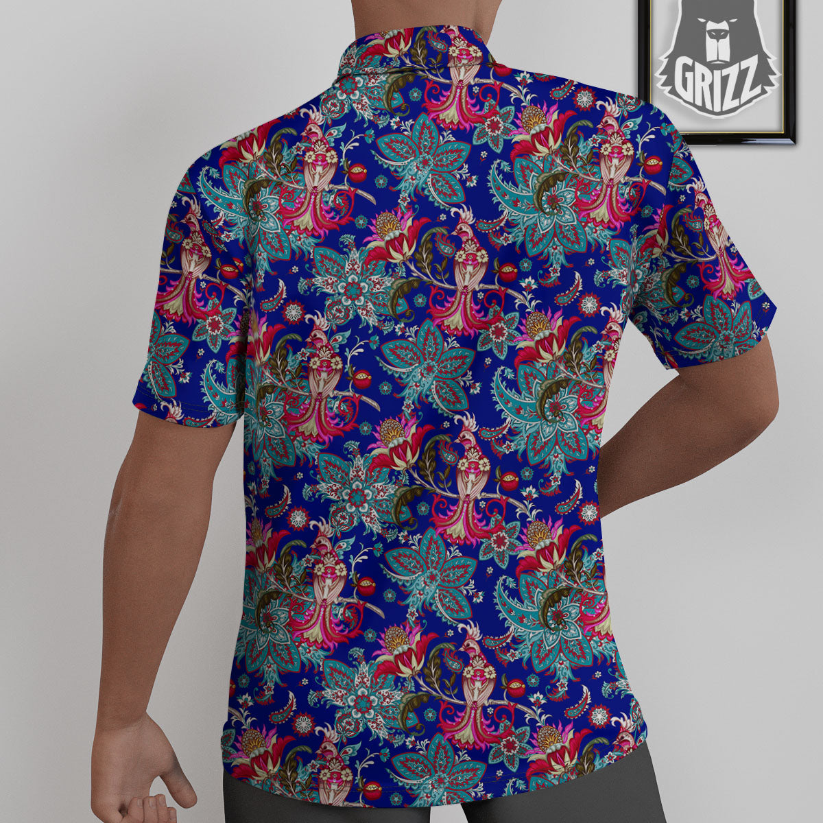 Bird Of Paradise Ethnic Print Pattern Untucked Shirts-grizzshop