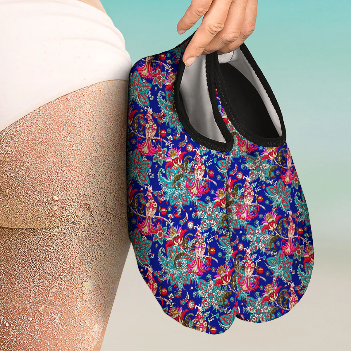 Bird Of Paradise Ethnic Print Pattern Water Shoes-grizzshop