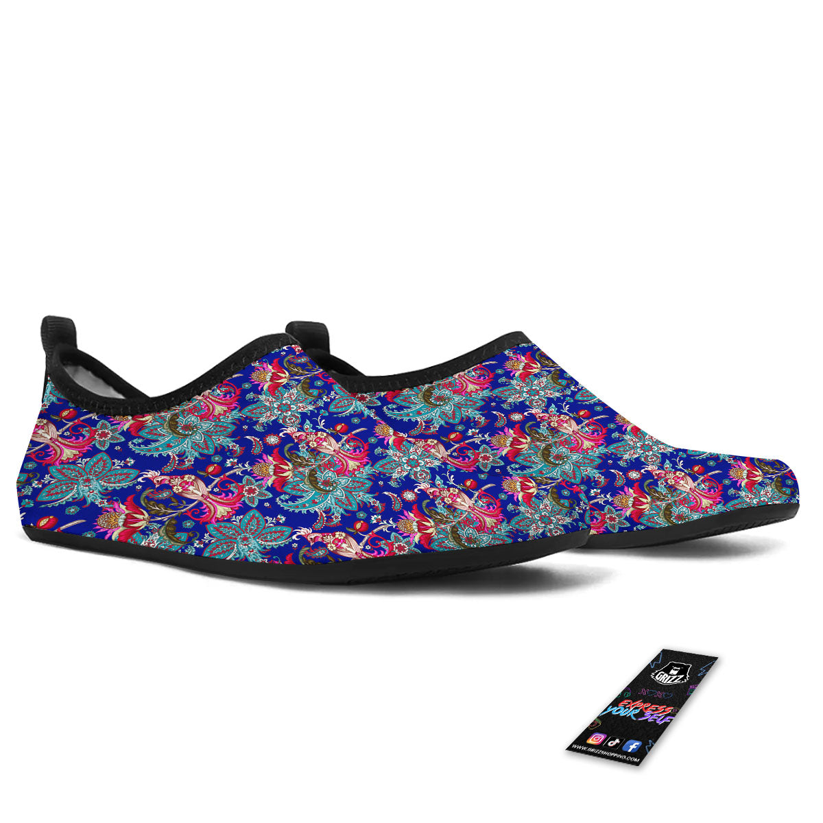 Bird Of Paradise Ethnic Print Pattern Water Shoes-grizzshop
