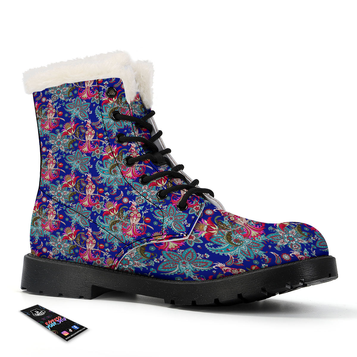 Bird Of Paradise Ethnic Print Pattern Winter Boots-grizzshop