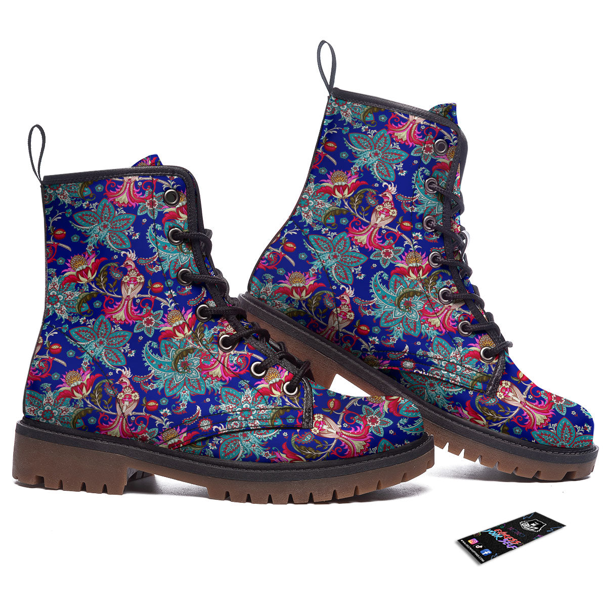 Bird Of Paradise Ethnic Print Pattern Work Boots-grizzshop