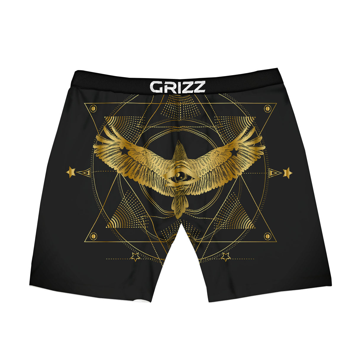 Bird Spiritual Golden Print Boxer Briefs-grizzshop