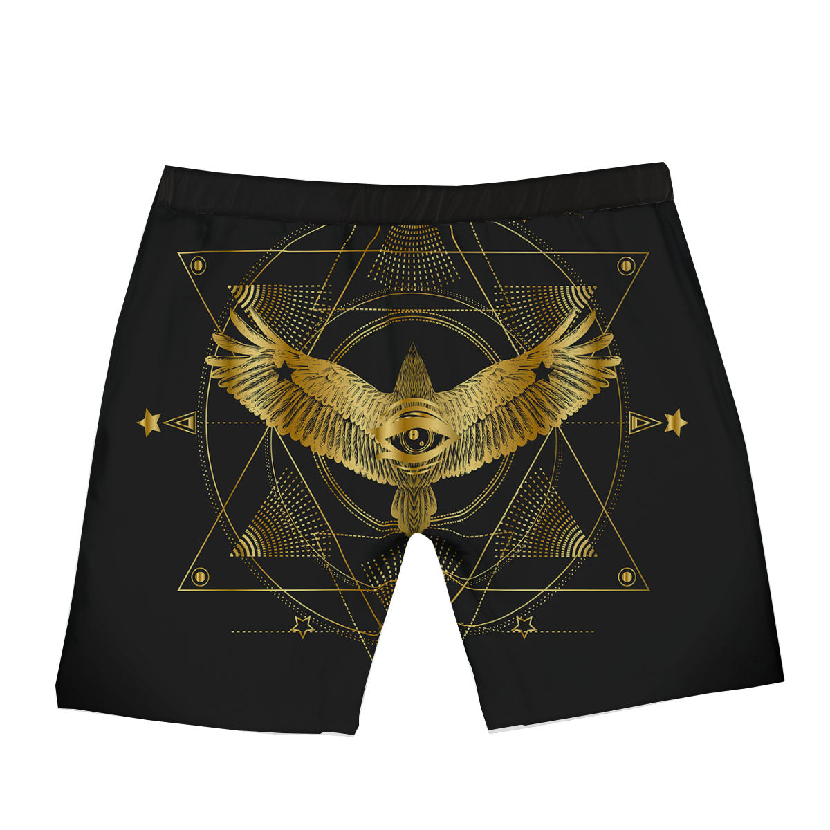 Bird Spiritual Golden Print Boxer Briefs-grizzshop