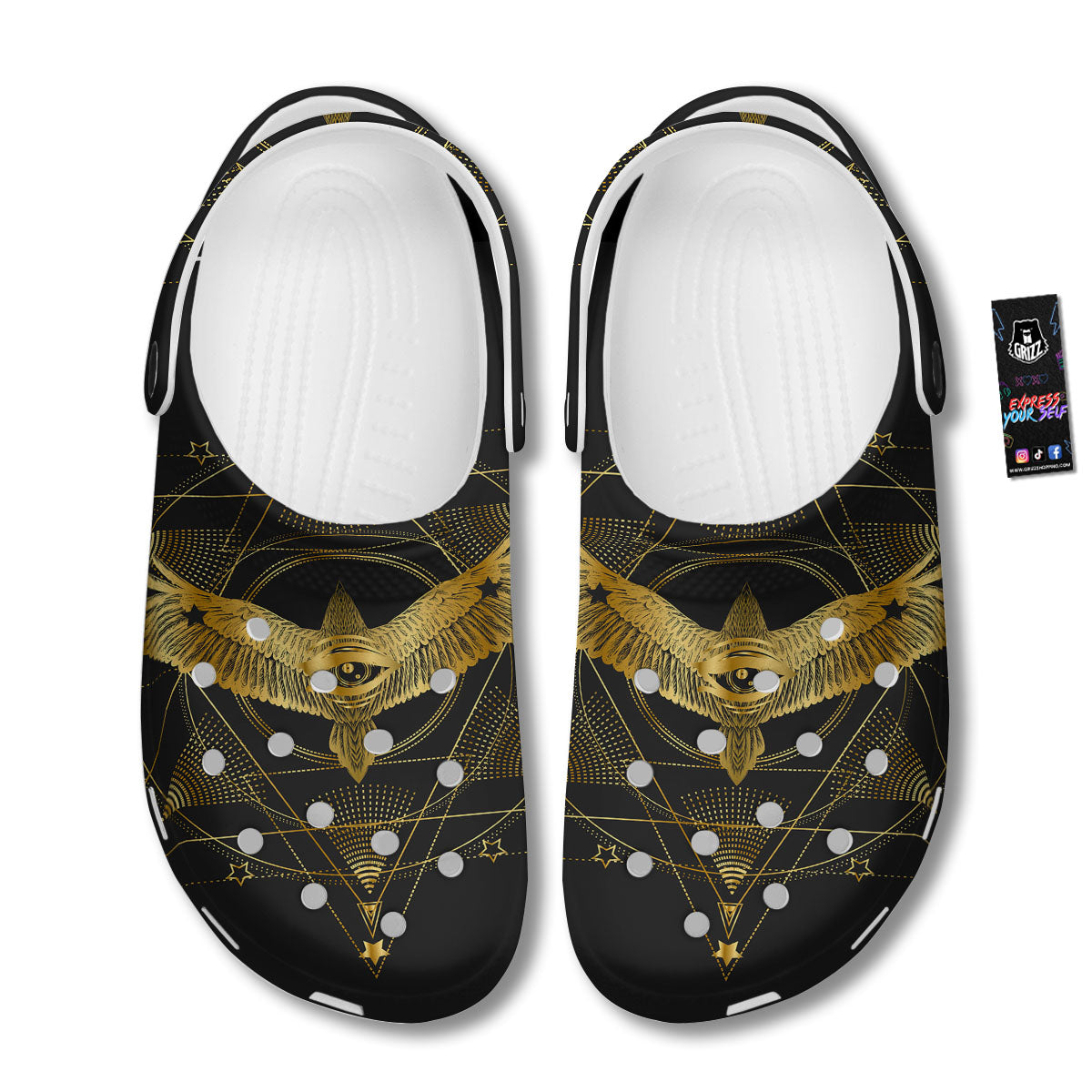 Bird Spiritual Golden Print Clog-grizzshop