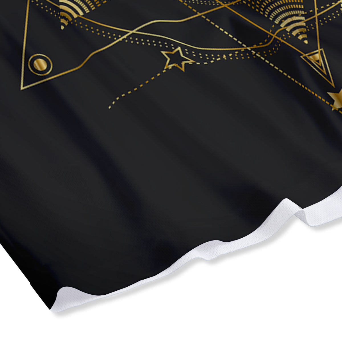 Bird Spiritual Golden Print Mesh Shorts
