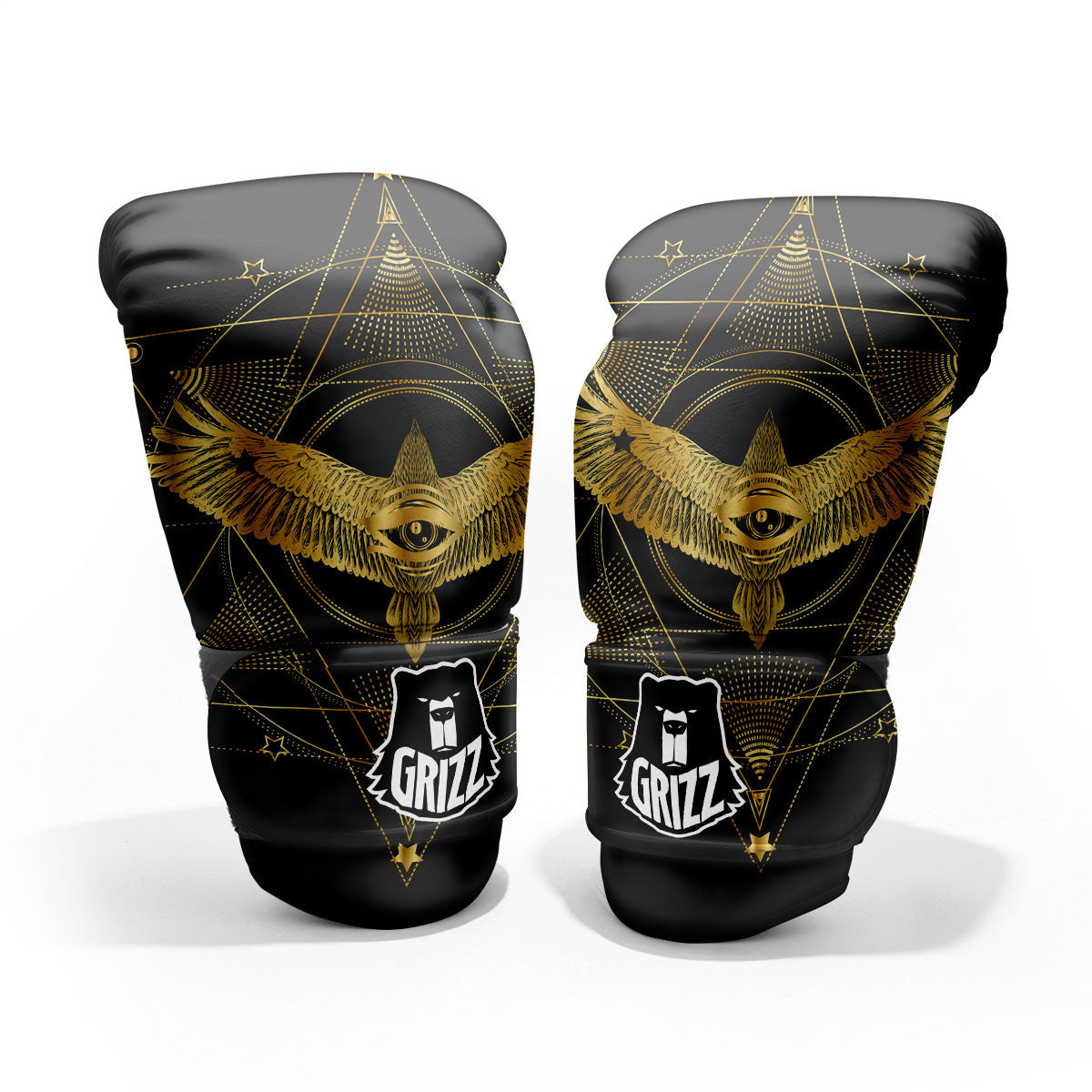 Bird Spiritual Golden Print Pro Boxing Glove