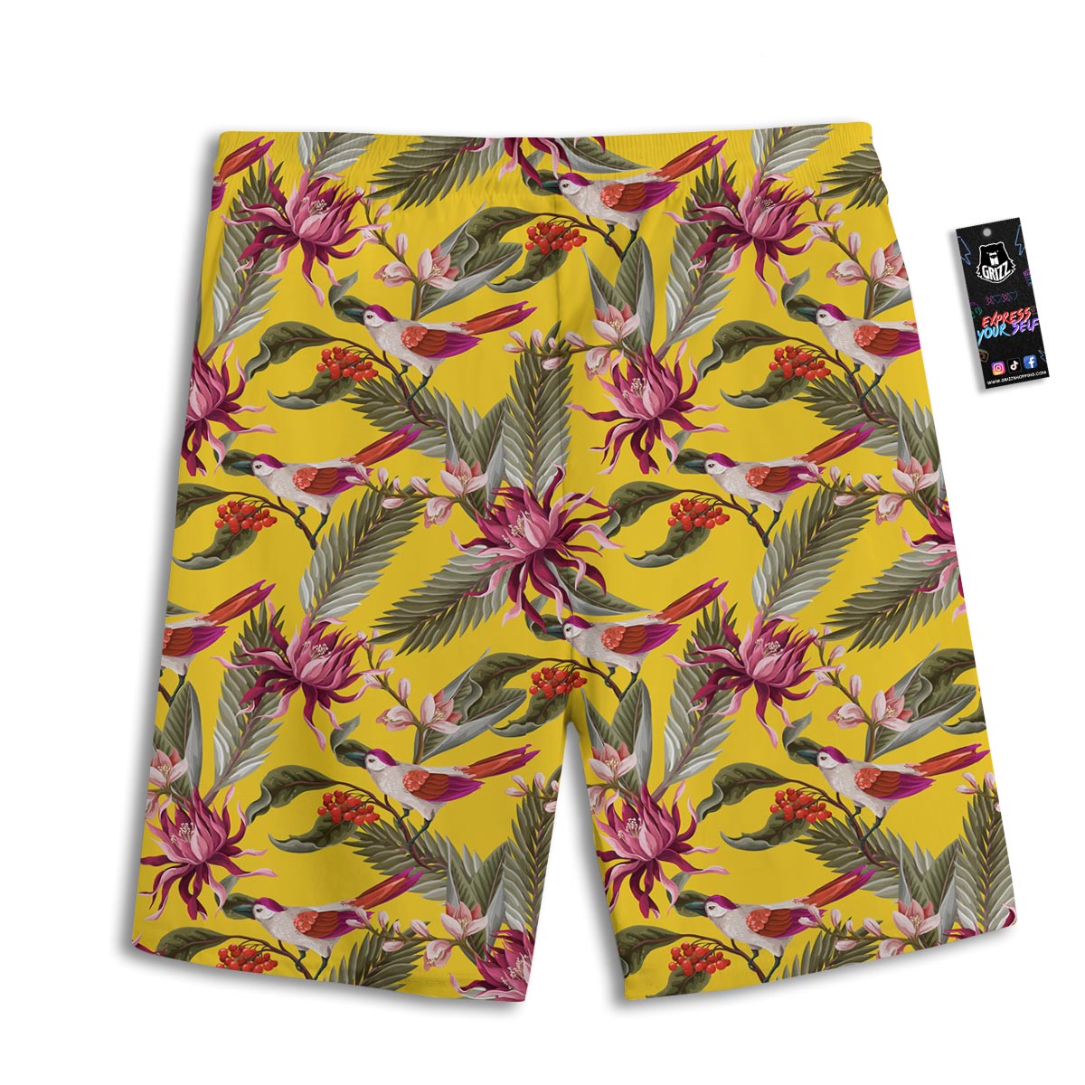 Bird Tropical Of Paradise Print Pattern Men's Athletic Shorts-grizzshop