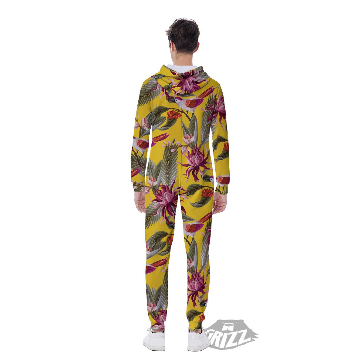 Bird Tropical Of Paradise Print Pattern Men's Jumpsuit-grizzshop