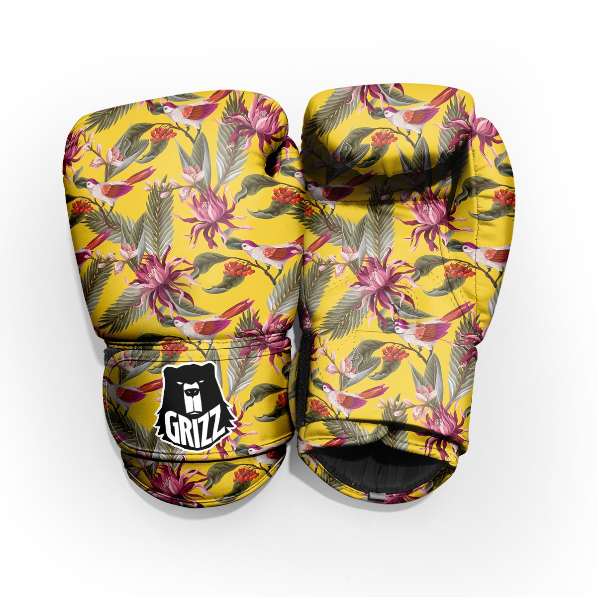 Bird Tropical Of Paradise Print Pattern Sparring Gloves-grizzshop