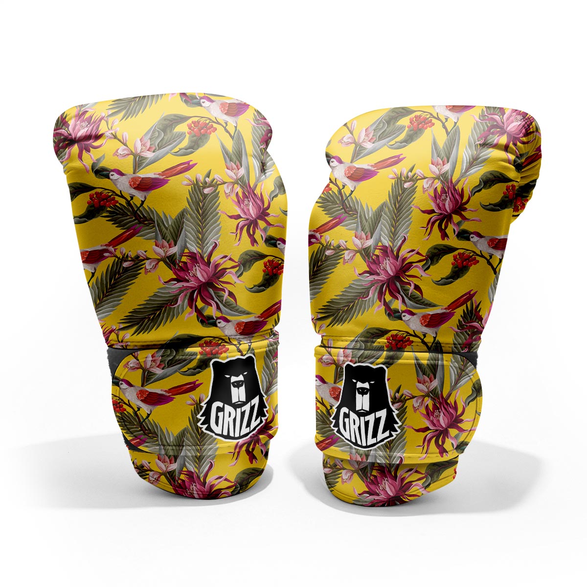 Bird Tropical Of Paradise Print Pattern Sparring Gloves-grizzshop