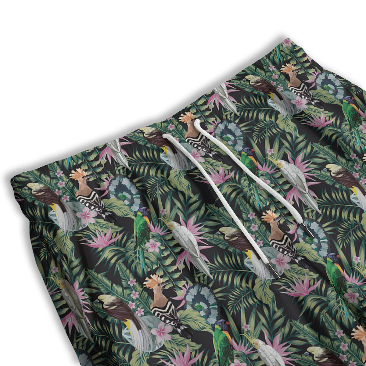 Birds Hawaiian Tropical Print Pattern Men's Athletic Shorts