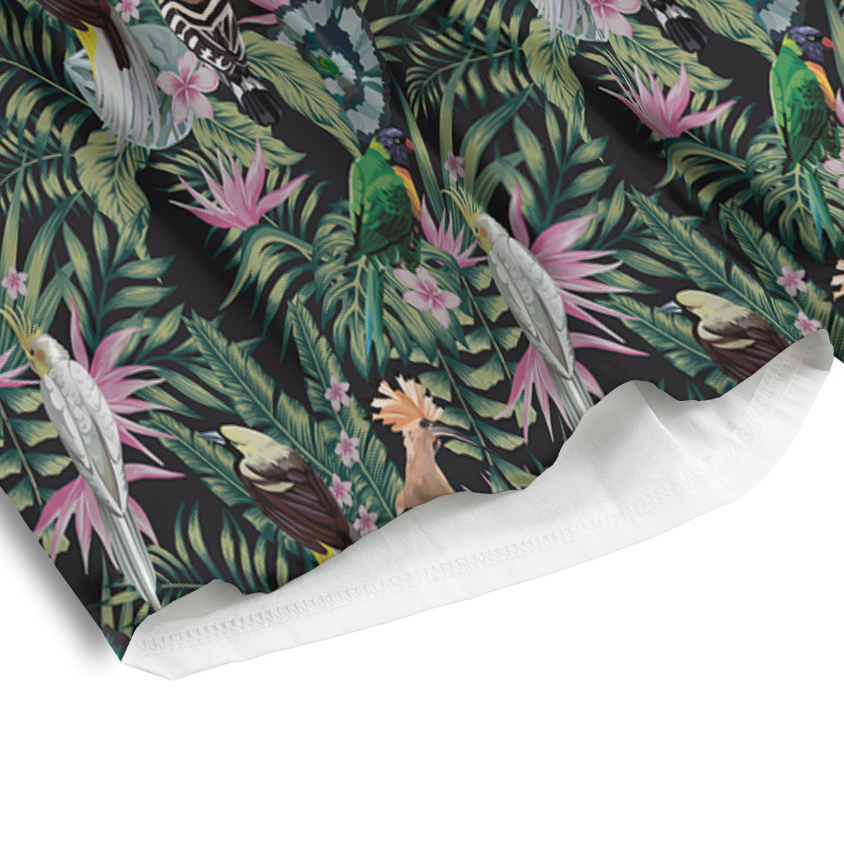 Birds Hawaiian Tropical Print Pattern Men's Athletic Shorts