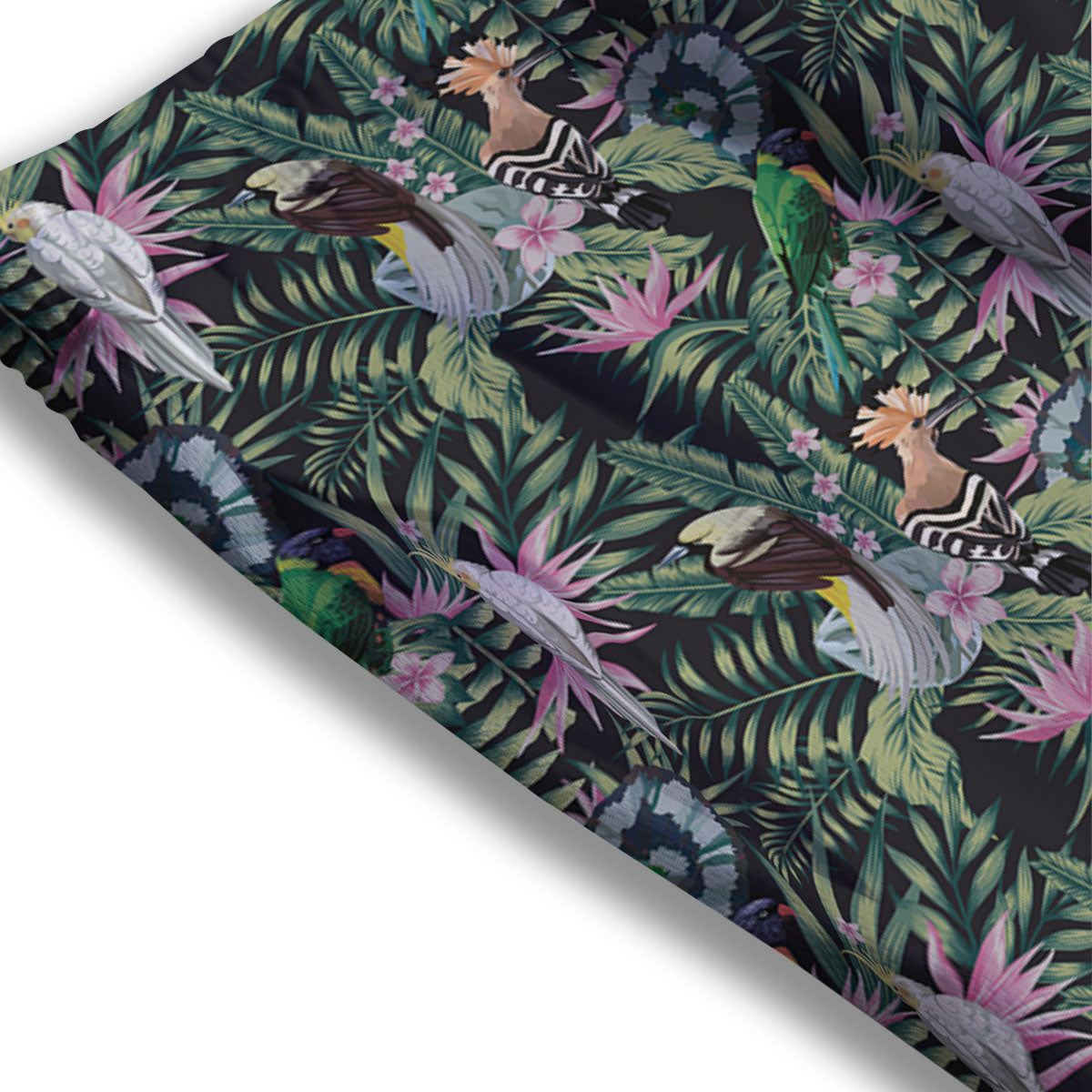 Birds Hawaiian Tropical Print Pattern Mesh Shorts