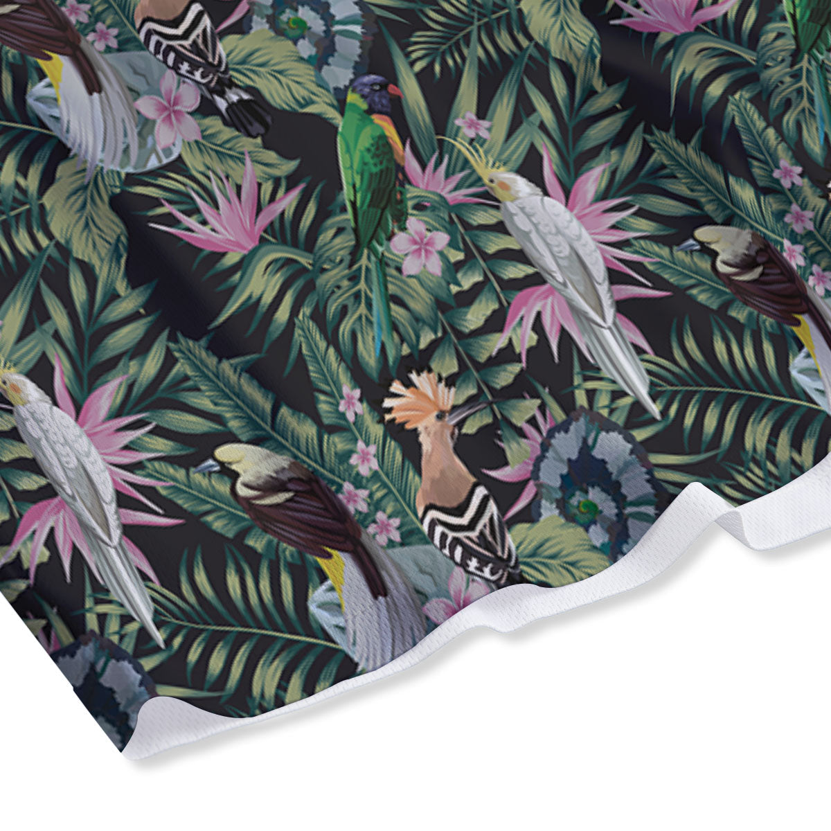 Birds Hawaiian Tropical Print Pattern Mesh Shorts