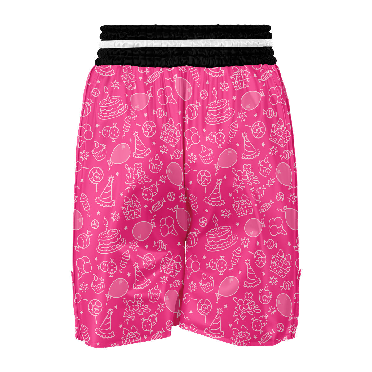 Birthday Print Pattern Boxing Shorts-grizzshop