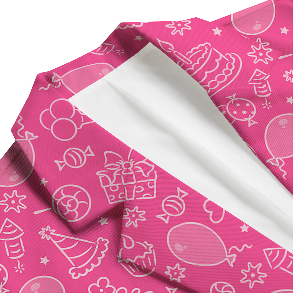 Birthday Print Pattern Men's Blazer-grizzshop