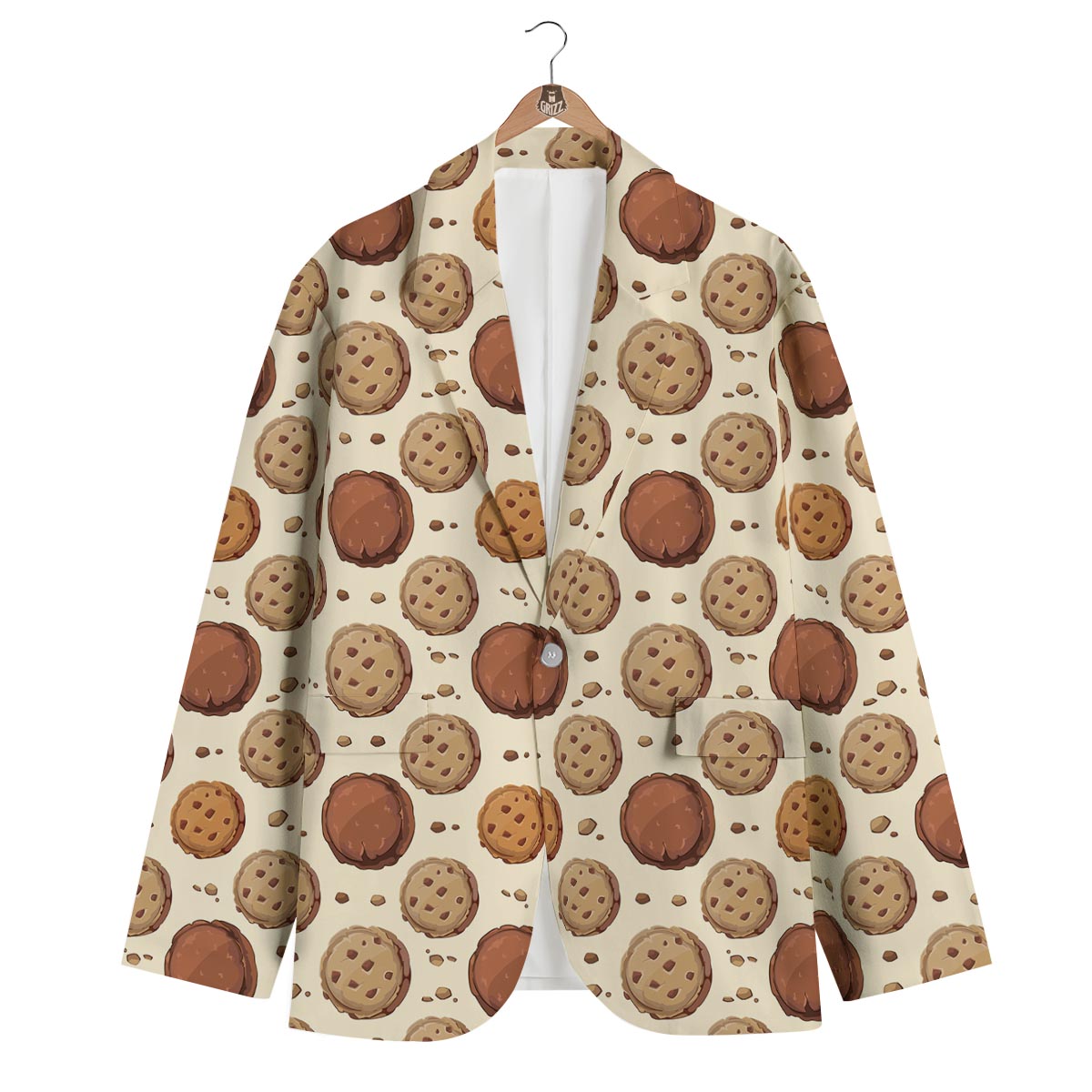 Biscuit Cookie Pattern Print Men's Blazer-grizzshop