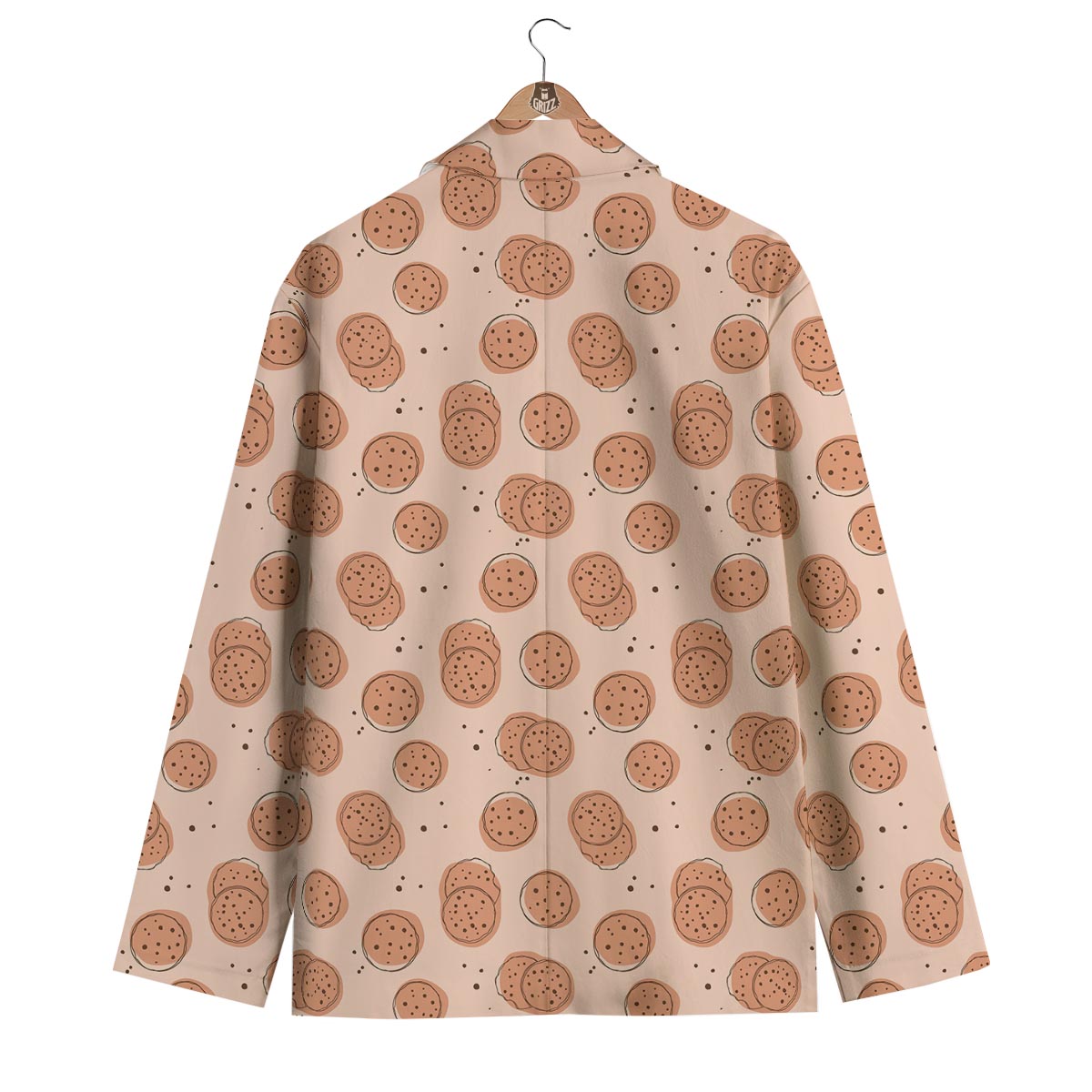 Biscuit Cookie Print Pattern Men's Blazer-grizzshop