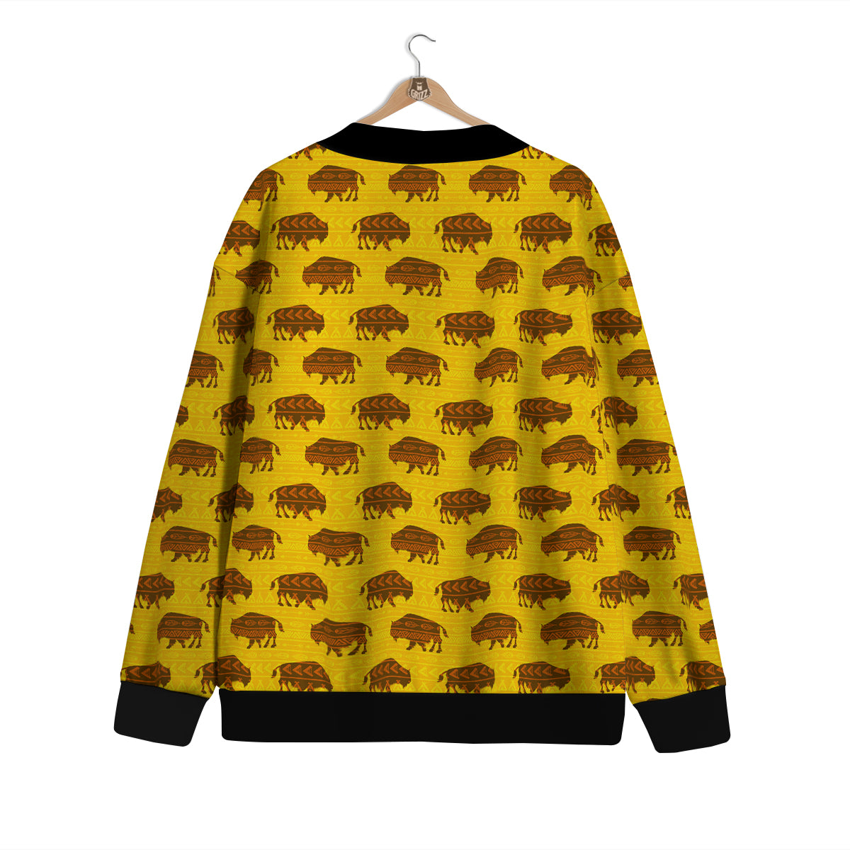 Bison Aztec Print Pattern Cardigan-grizzshop