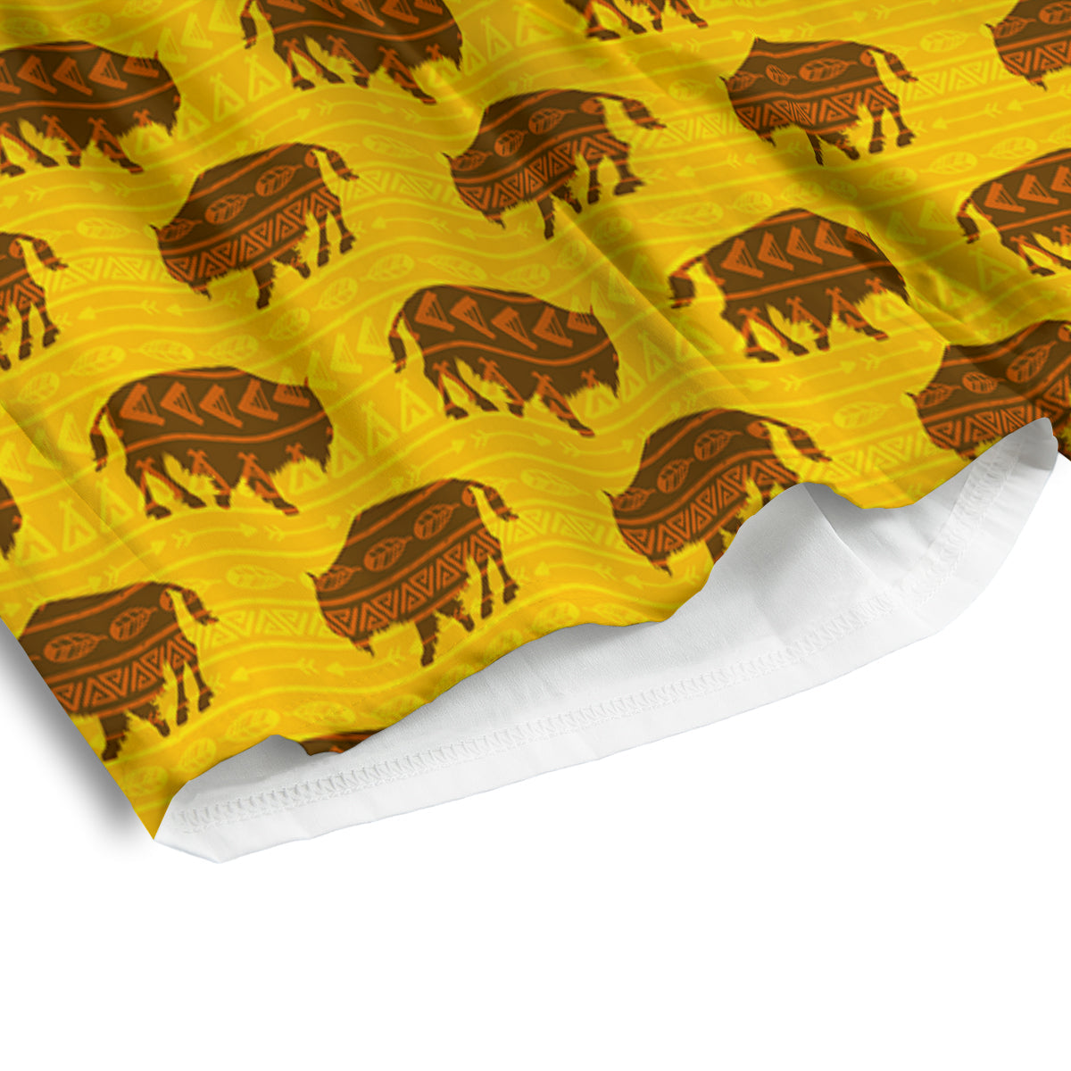 Bison Aztec Print Pattern Men's Athletic Shorts