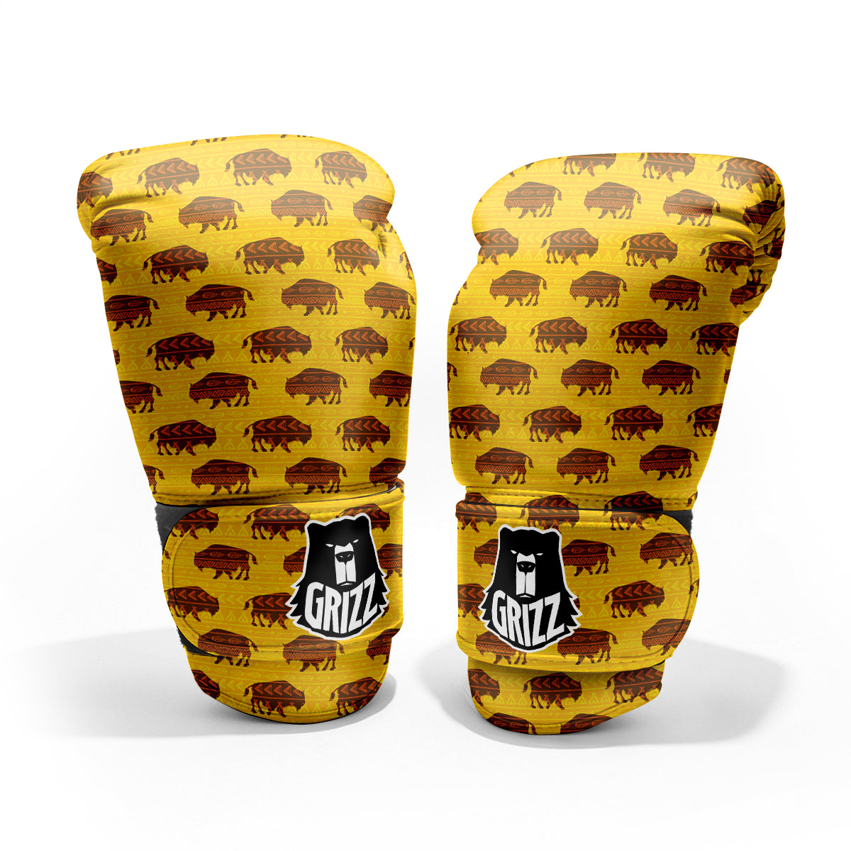 Bison Aztec Print Pattern Pro Boxing Glove