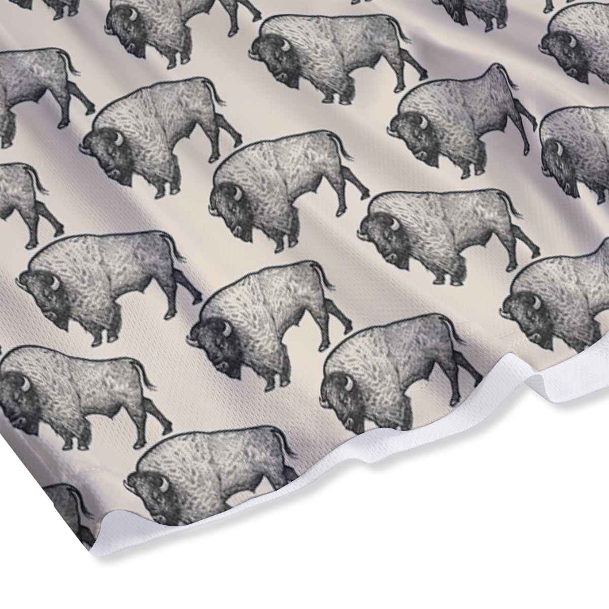 Bison Beige Print Pattern Mesh Shorts-grizzshop