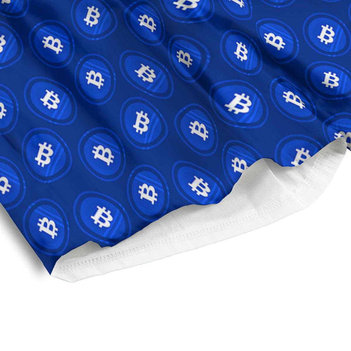Bitcoin Blue Print Pattern Men's Athletic Shorts