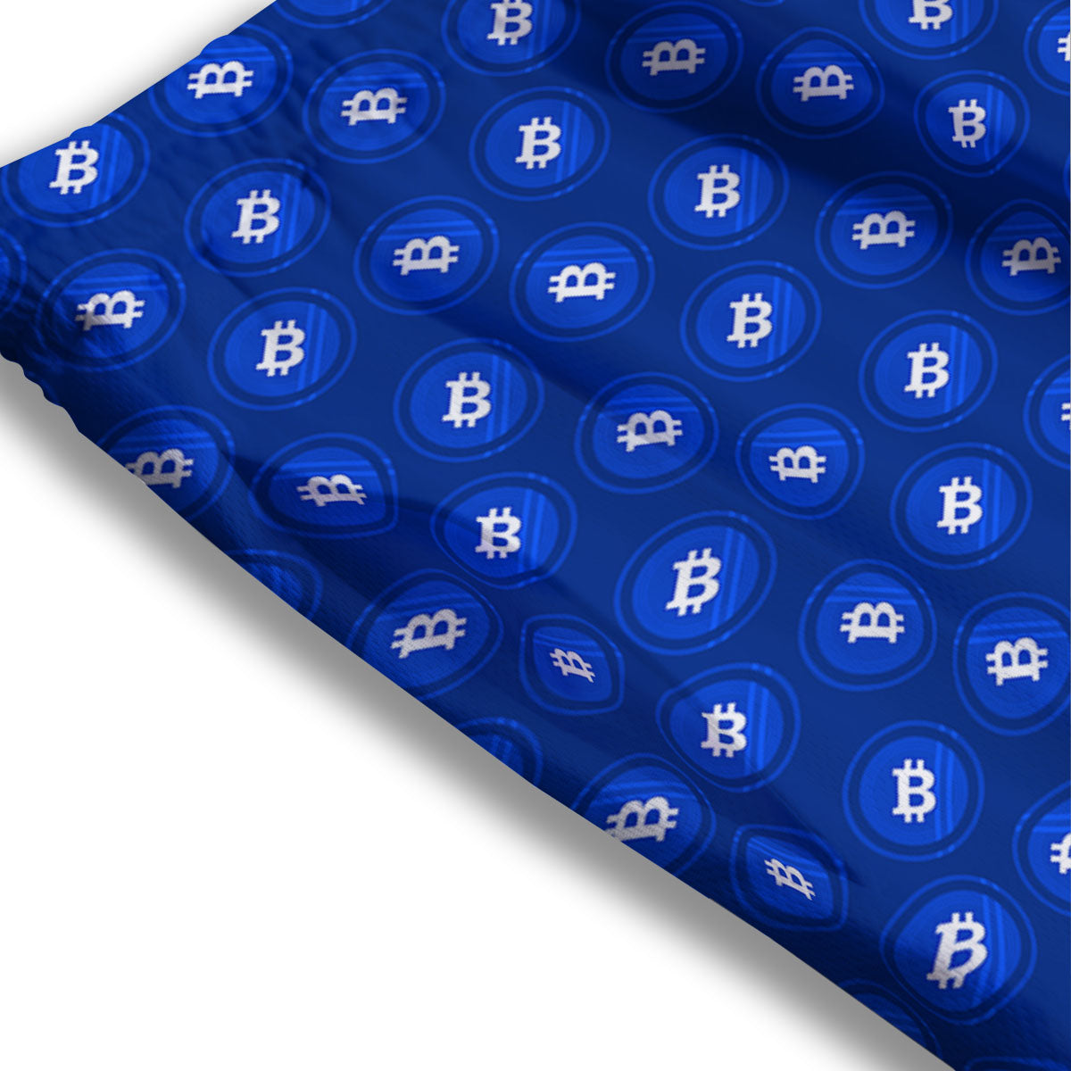 Bitcoin Water And Fire Print Mesh Shorts