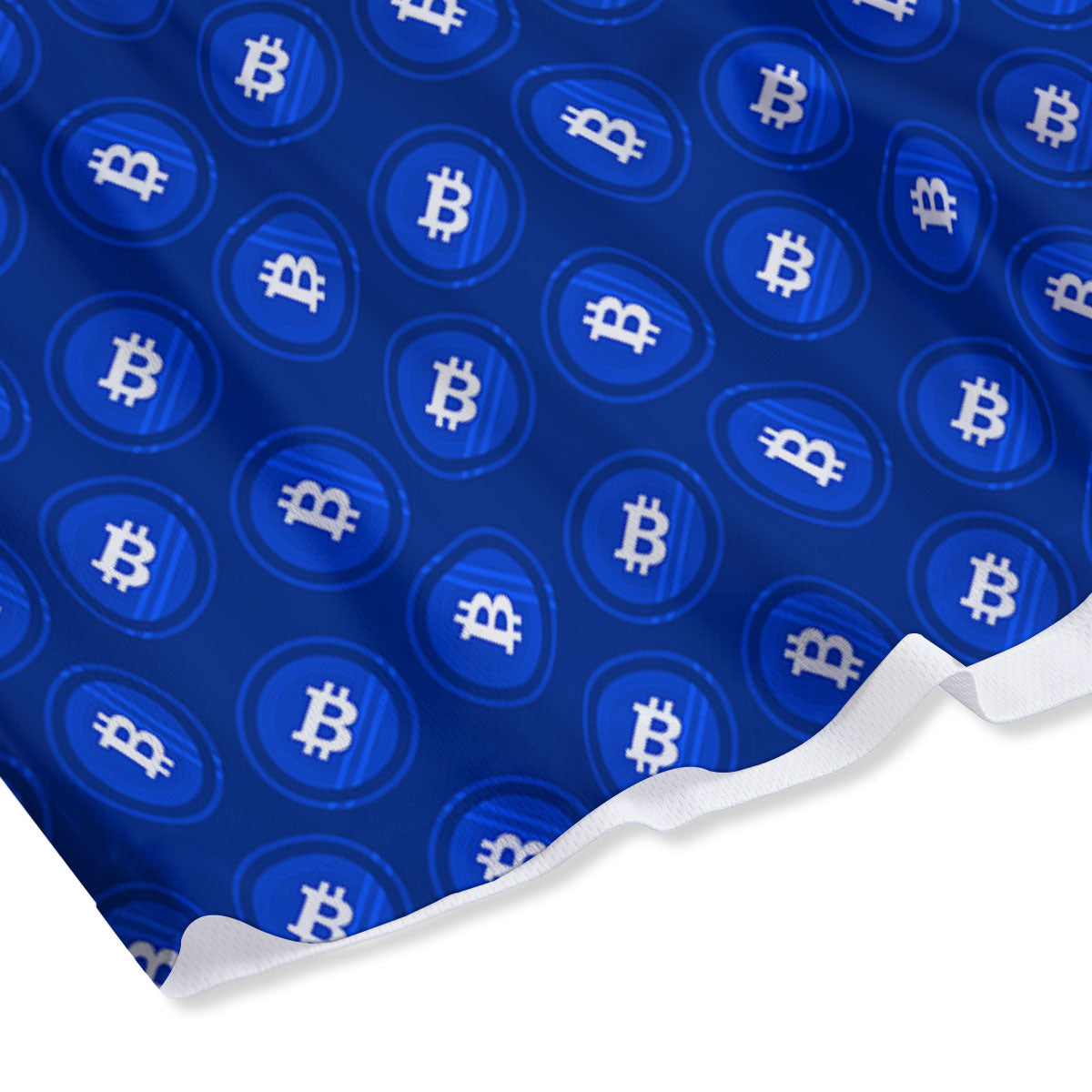 Bitcoin Water And Fire Print Mesh Shorts