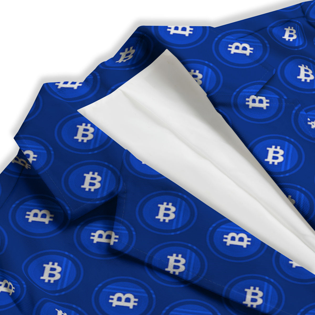 Bitcoin Blue Print Pattern Women's Blazer-grizzshop
