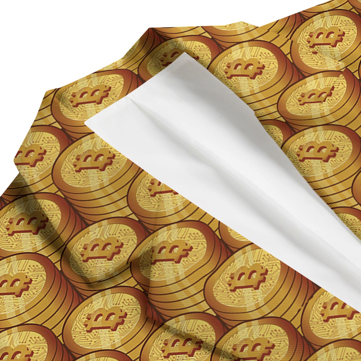 Bitcoin Cryptocurrency Pattern Print Men's Blazer-grizzshop