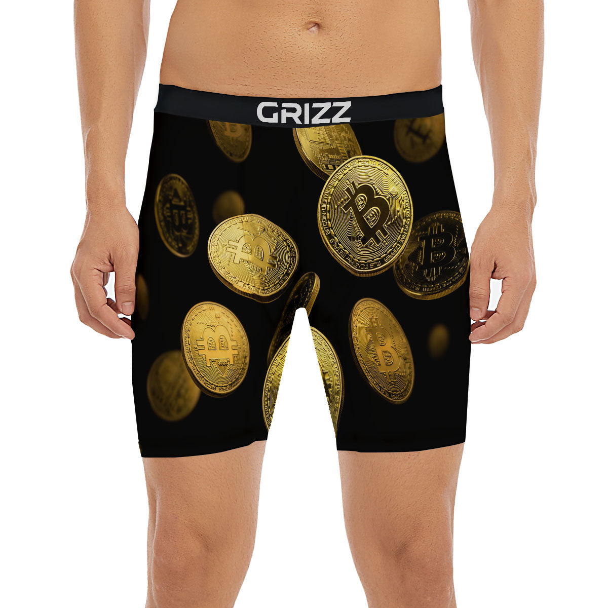Bitcoin Falling Print Boxer Briefs-grizzshop