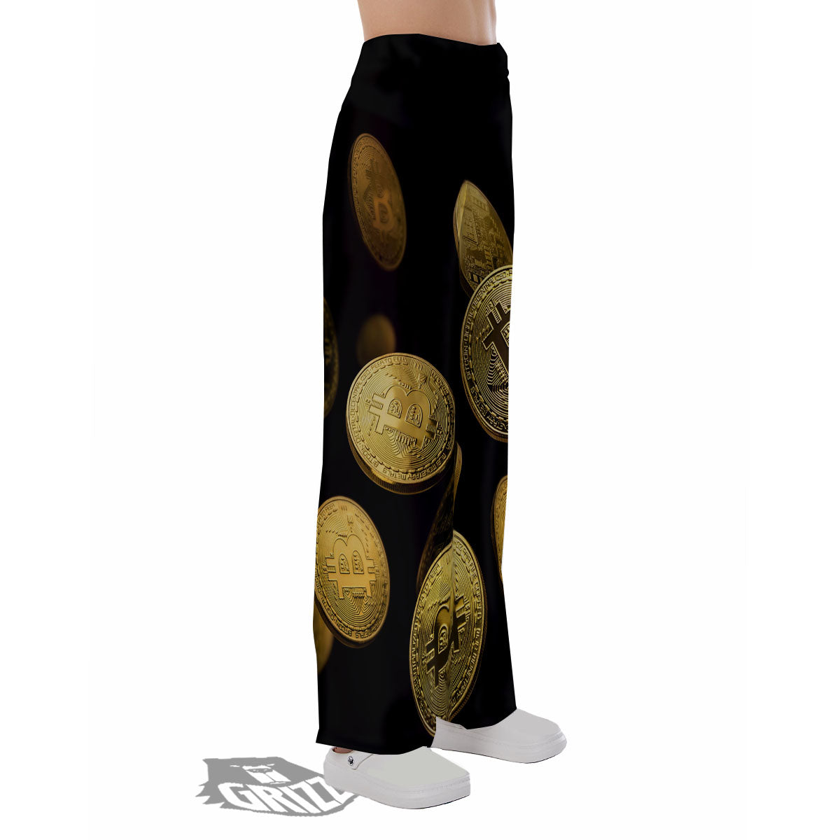 Bitcoin Falling Print Pajama Pants-grizzshop