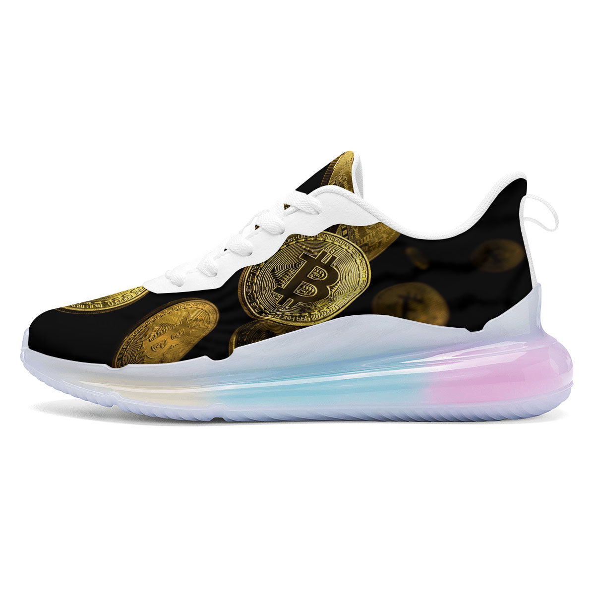 Bitcoin Falling Print Running Sneakers-grizzshop