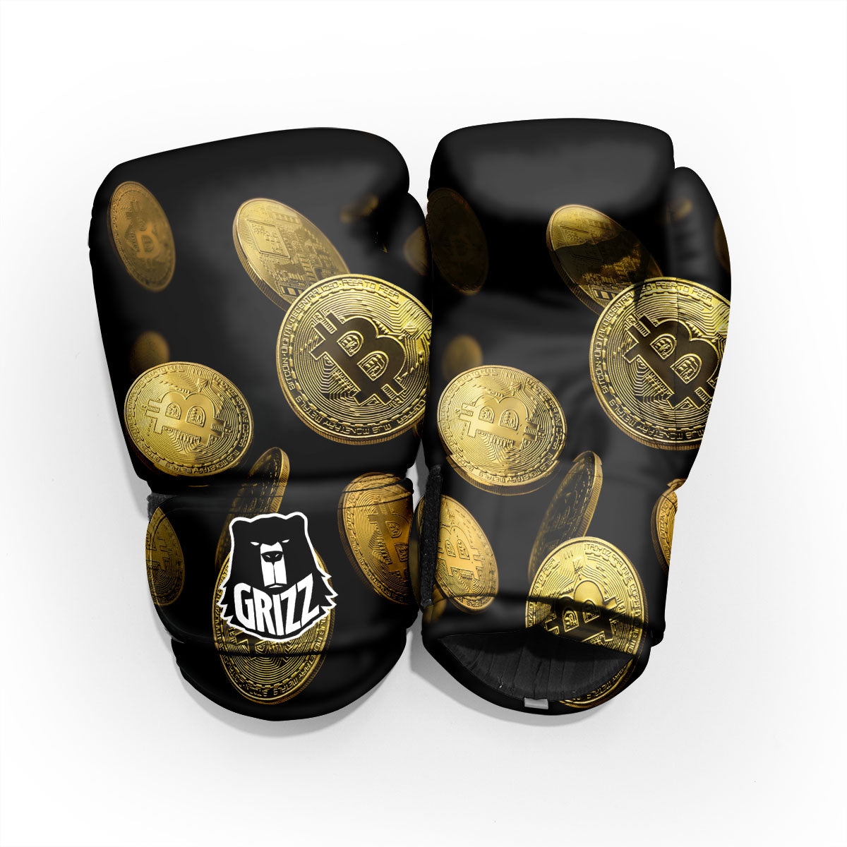 Bitcoin Falling Print Pro Boxing Glove