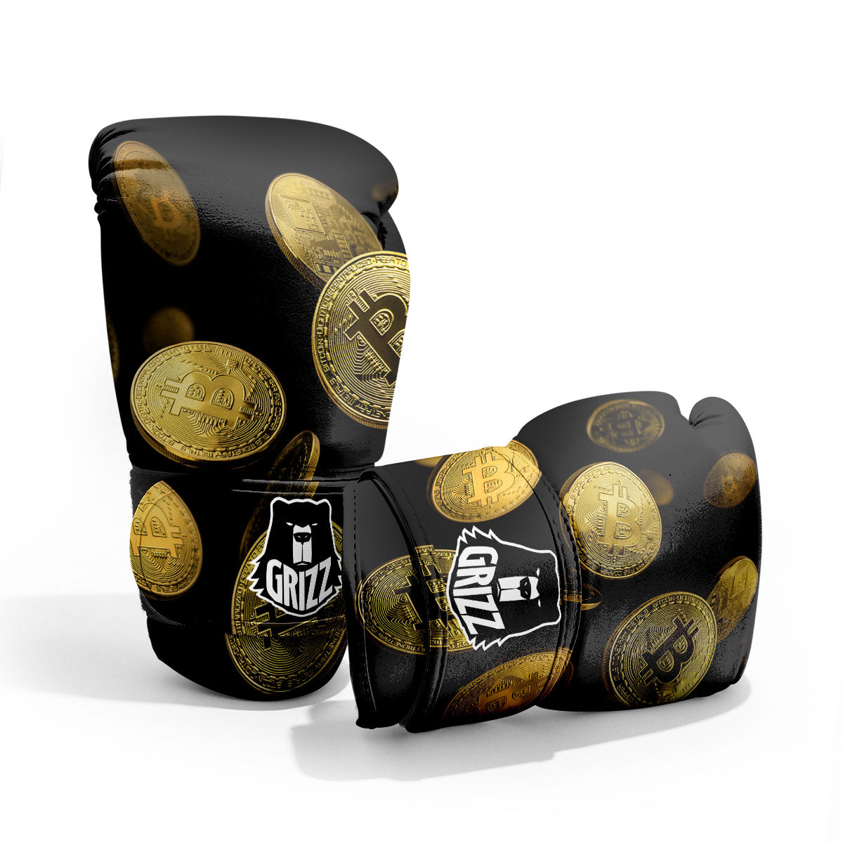 Bitcoin Falling Print Pro Boxing Glove