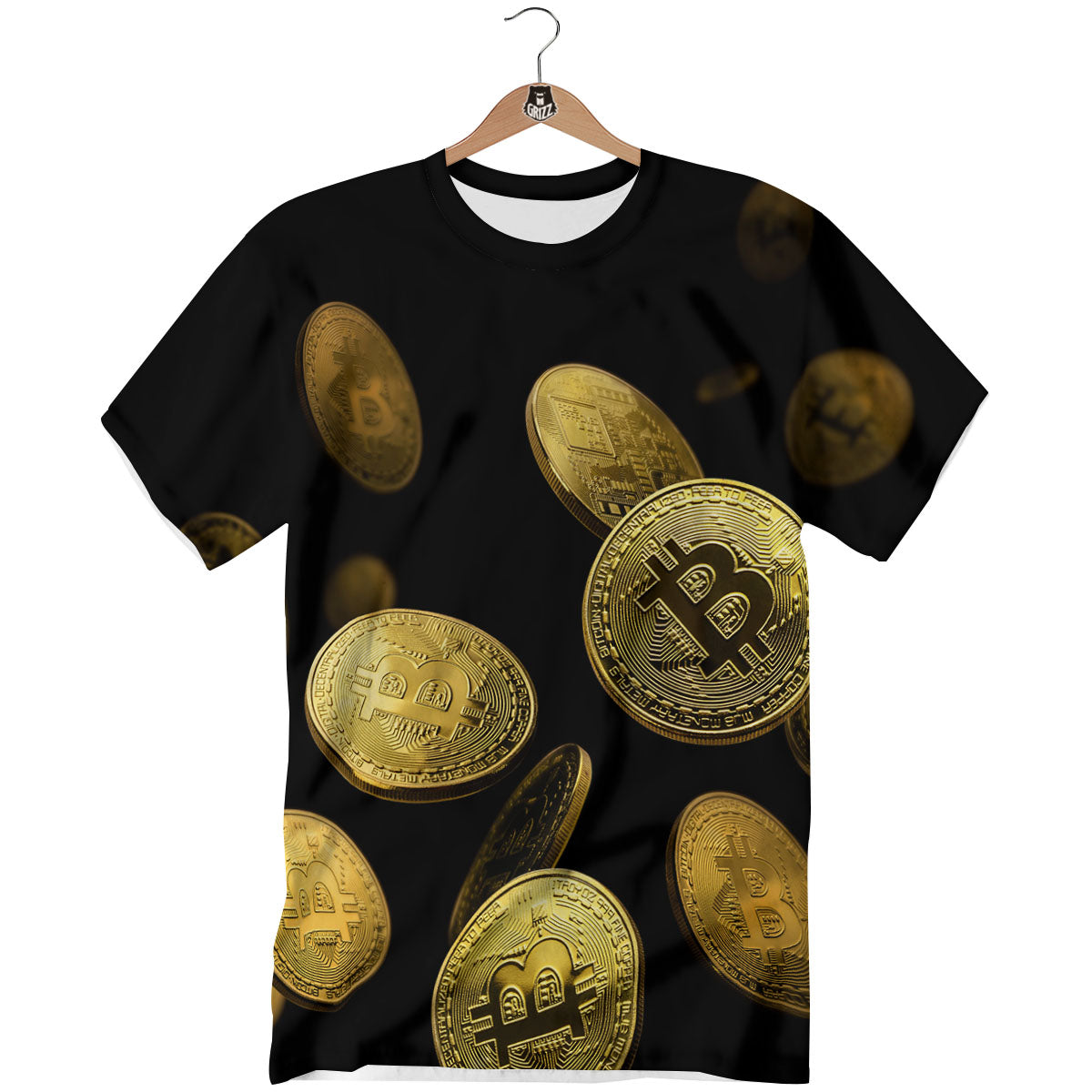 Bitcoin Falling Print T-Shirt-grizzshop