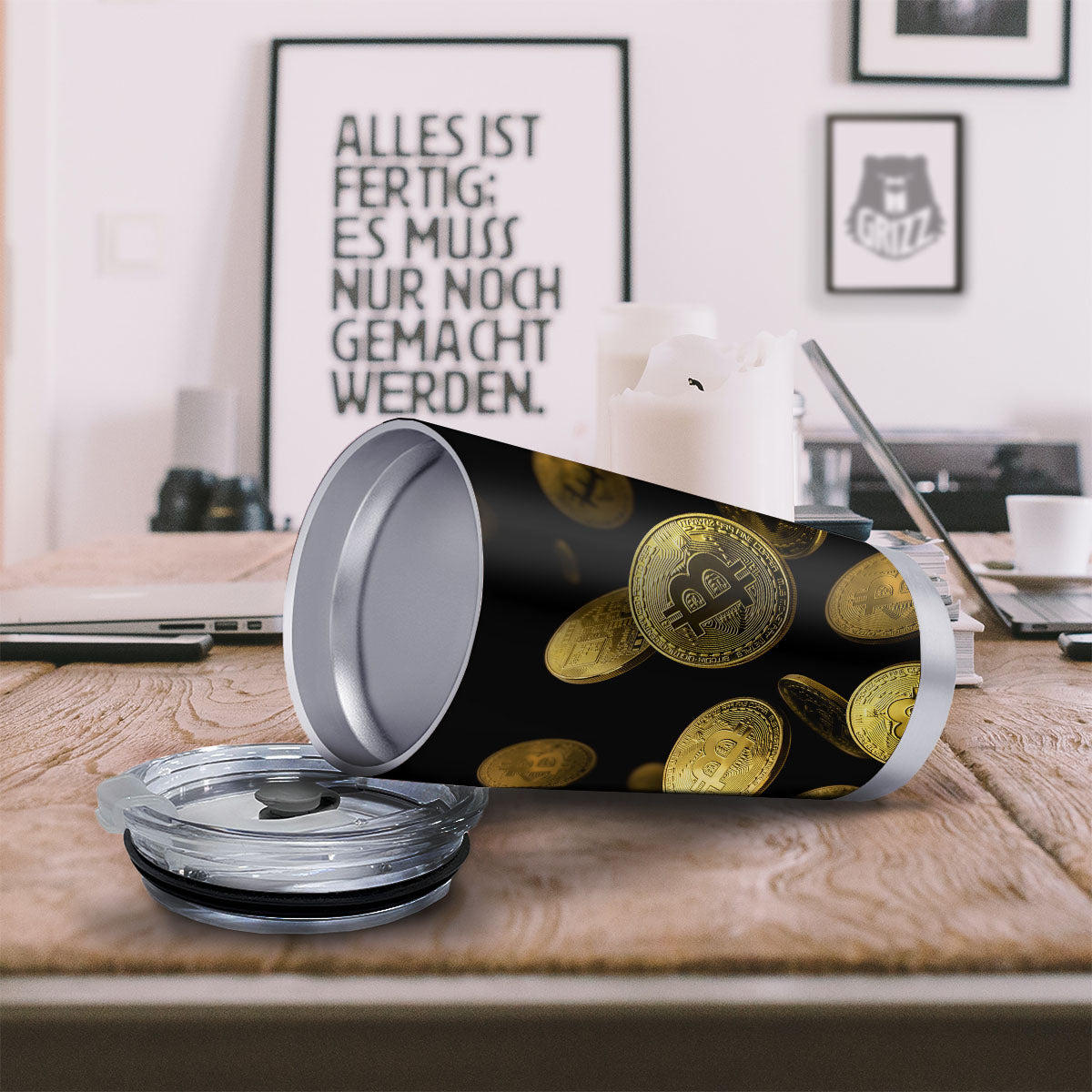 Bitcoin Falling Print Tumbler-grizzshop