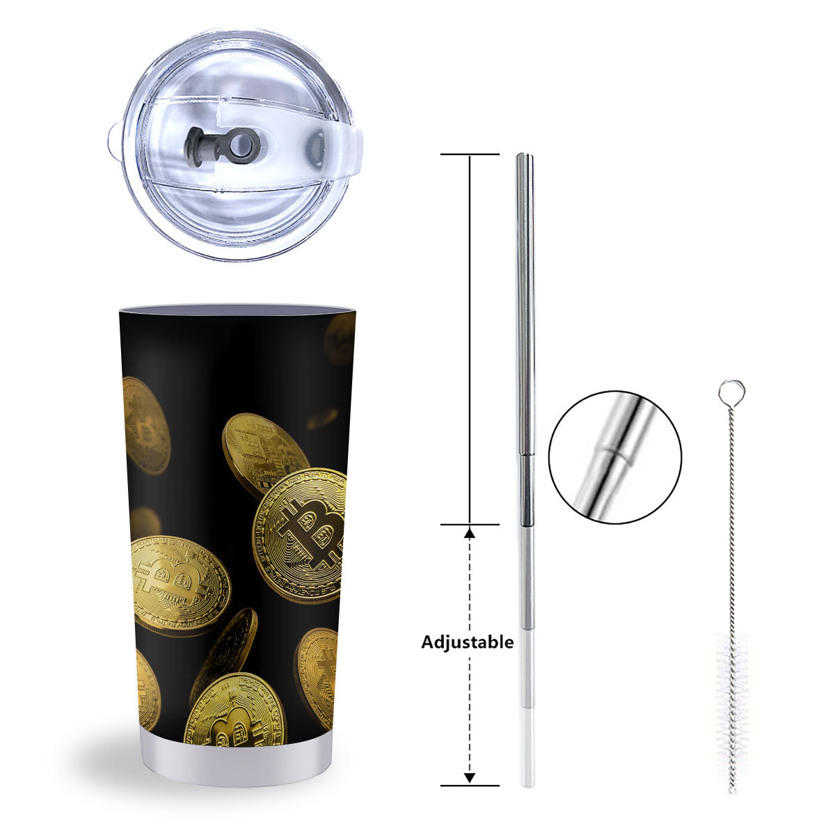 Bitcoin Falling Print Tumbler-grizzshop