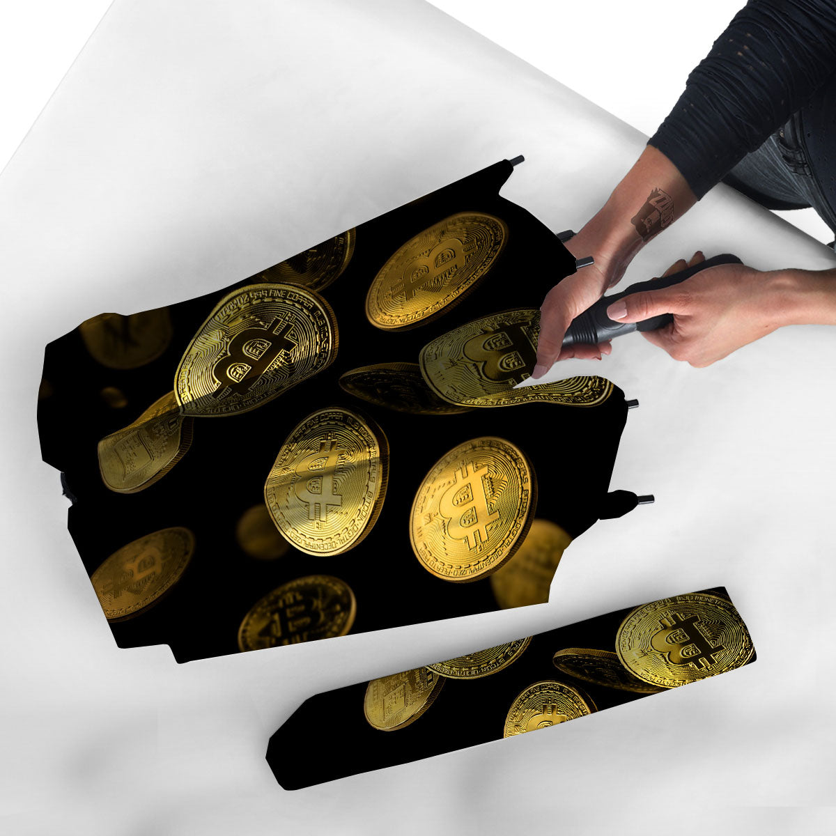 Bitcoin Falling Print Umbrella-grizzshop