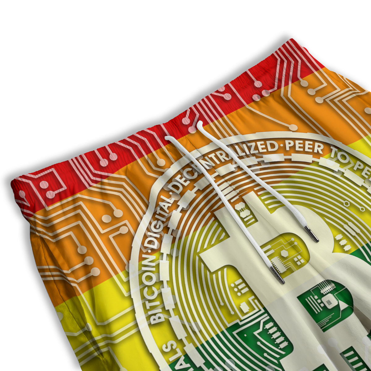 Bitocin LGBT Flag Print Men's Athletic Shorts