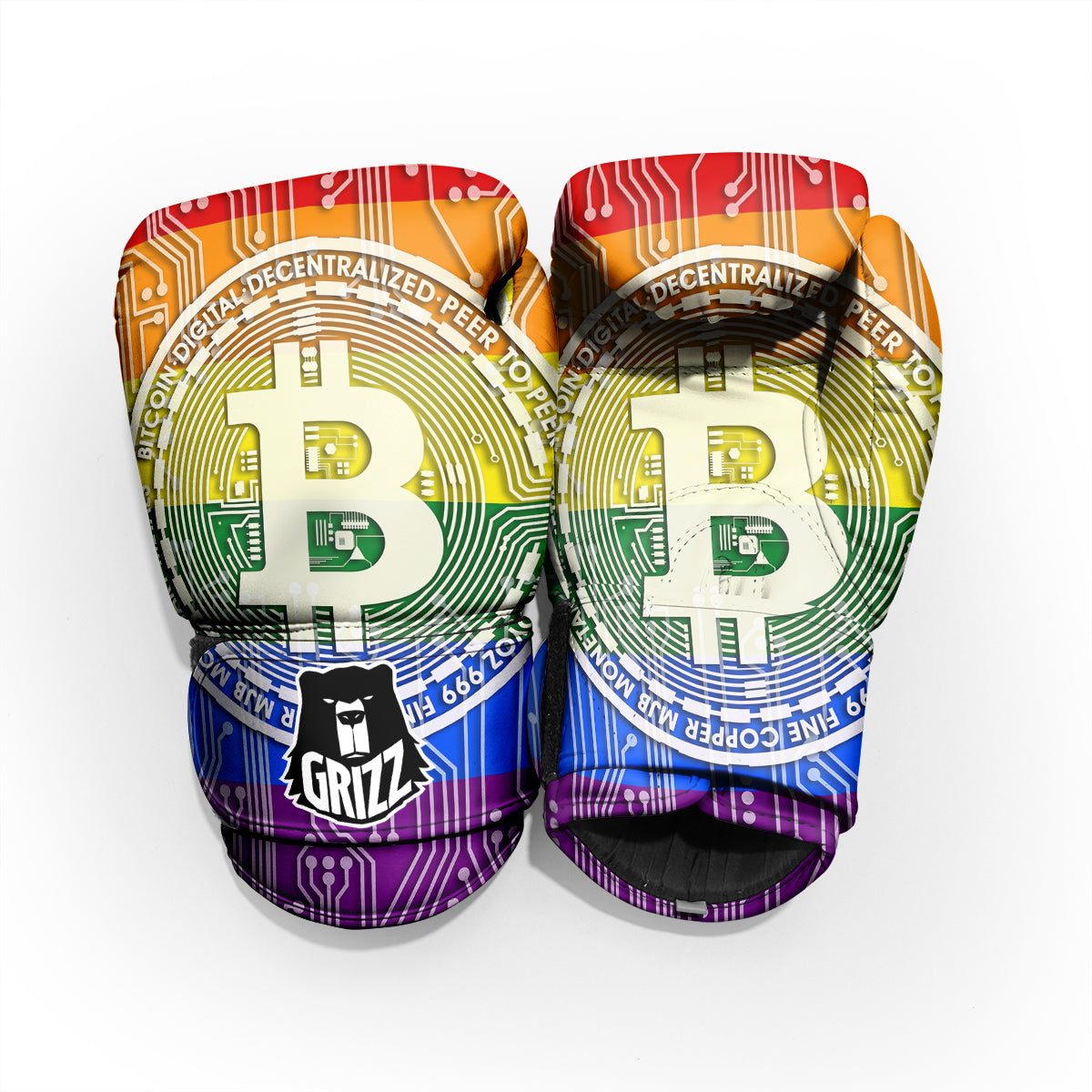 Bitocin LGBT Flag Print Pro Boxing Glove