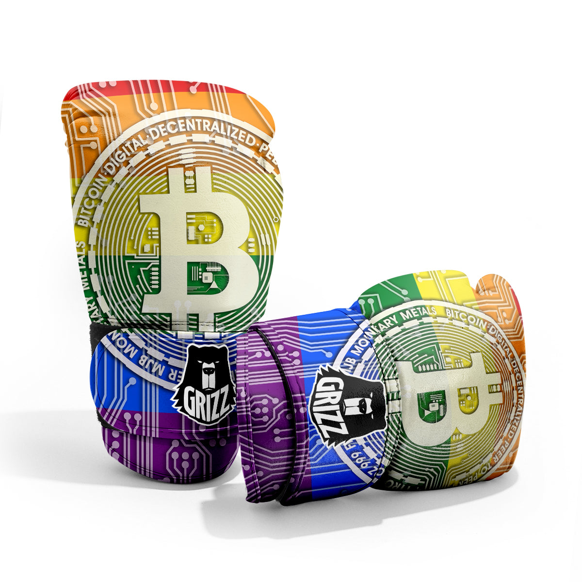 Bitocin LGBT Flag Print Pro Boxing Glove