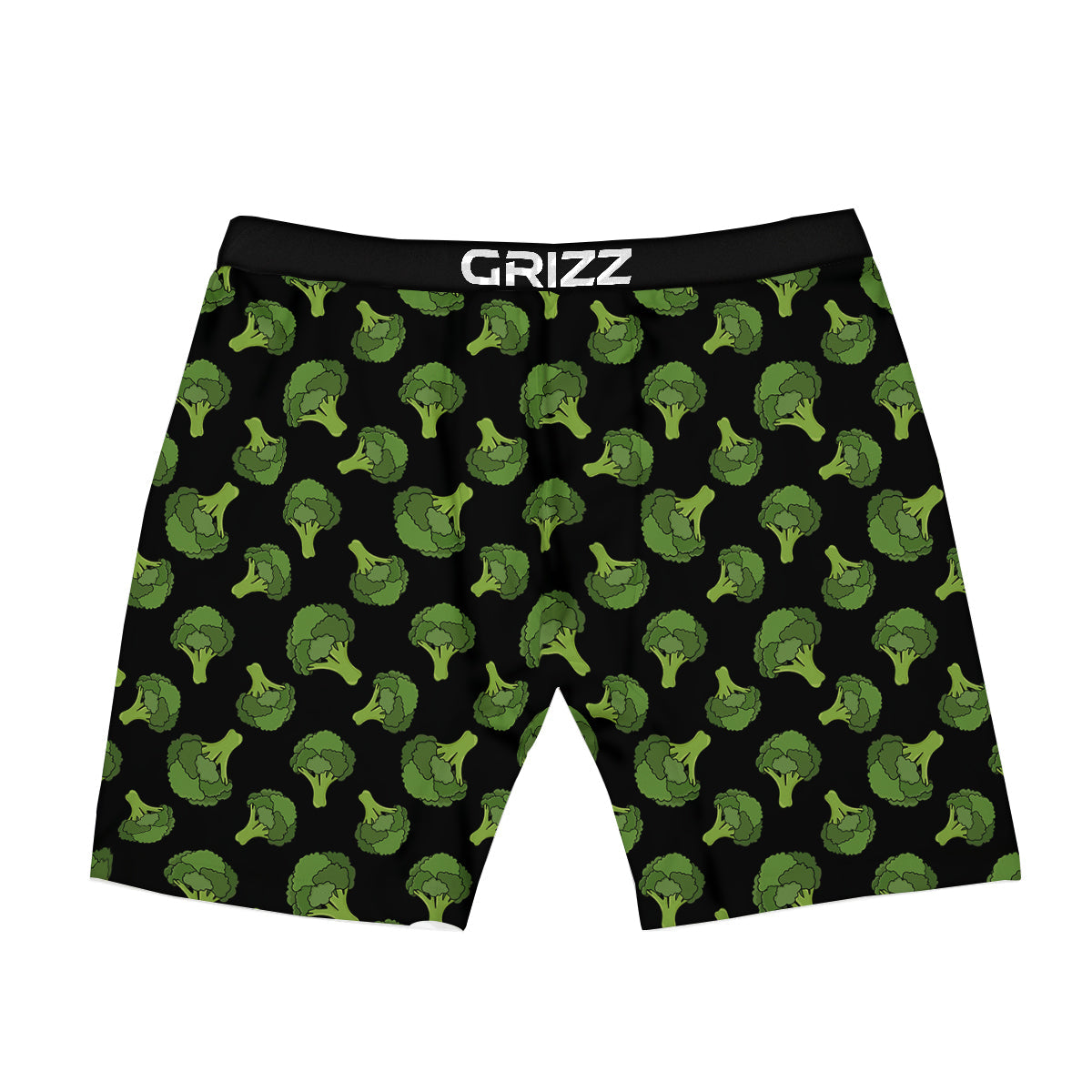 Black And Broccoli Print Pattern Boxer Briefs-grizzshop